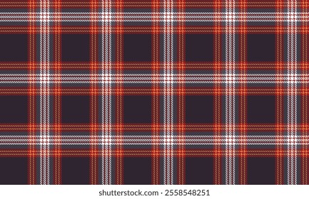 Plaid fabric pattern, purple, red, gray, white, distinctive cross lines pattern, seamless for textiles, and for designing clothes, skirts or decorative fabrics. Vector illustration.