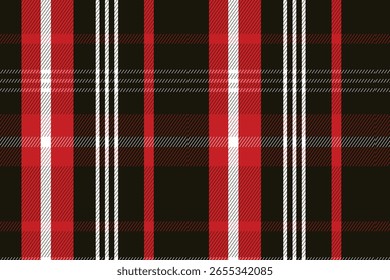 Patrón de tela a cuadros, rojo, negro, gris, líneas cruzadas sin patrón para textiles