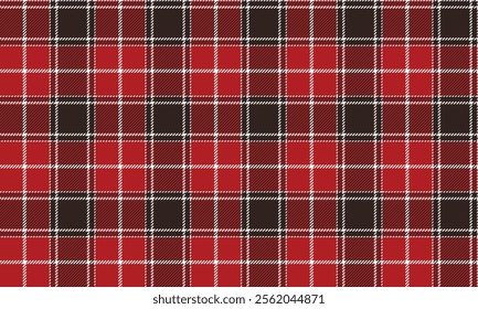 Plaid fabric pattern, red, brown, white, seamless lattice pattern for textiles, and for designing clothes, skirts or decorative fabrics. Vector illustration.