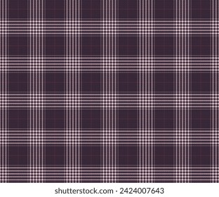 Plaid Stoffmuster, weiß, rosa. Nahtloser Hintergrund für Textildesign, Kleidung oder Dekoration. Vektorgrafik.