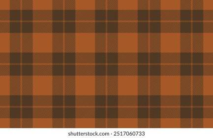 Padrão de tecido xadrez, amarelo, marrom, sem costura para tecidos e para projetar roupas, saias ou tecidos decorativos. Ilustração vetorial.