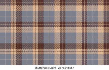 Plaid, gray, cream, brown, vintage, luxurious, simple, suitable for home decoration and fashion clothing. Vector illustration.