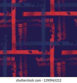 Plaid. Grunge Background with Stripes. Abstract Texture with Horizontal and Vertical Strokes. Scribbled Grunge Rapport for Wallpaper, Cotton, Textile. Irish Ornament. Vector Texture.