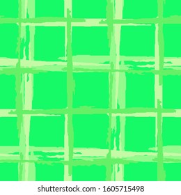 Plaid. Grunge Background with Stripes. Abstract Texture with Horizontal and Vertical Dry Brush Strokes. Scribbled Grunge Pattern for Wallpaper, Print, Textile. Scottish Motiff. Vector Texture.