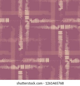 Plaid. Grunge Stripes. Abstract Texture with Horizontal and Vertical Strokes. Scribbled Grunge Rapport for Chintz, Linen, Wallpaper. Irish Ornament. Vector Texture.