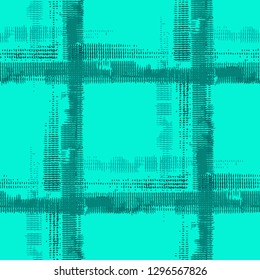 Plaid. Grunge Stripes. Abstract Texture with Horizontal and Vertical Strokes. Scribbled Grunge Pattern for Wallpaper, Fabric, Print. Scottish Ornament. Vector Texture.