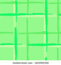 Plaid. Grunge Stripes. Abstract Texture with Horizontal and Vertical Brush Strokes. Scribbled Grunge Rapport for Dress, Paper, Tablecloth. Scottish Motiff. Vector Texture.