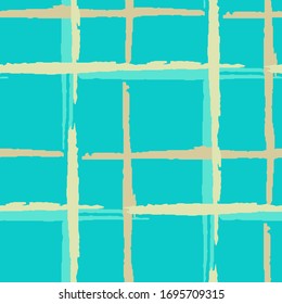 Saca.Estribos gruesos. Textura abstracta con pinceles horizontales y verticales. Patrón de grumos con grillos para algodón, impresión, calico. Scottish Motiff. Textura vectorial.
