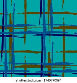 Tapado. Rayas gruesas. Textura abstracta con pinceles horizontales y verticales secos. Grunge Rapport con honda para papel de escritorio, impresión, textil. Ornamento escocés. Textura vectorial.