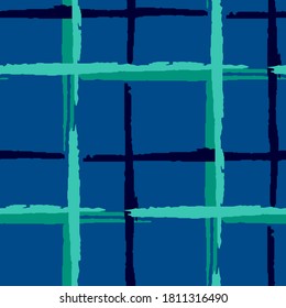 Tapado. Rayas gruesas. Textura abstracta con pinceles horizontales y verticales. Moto de Grunge con grillos para algodón, imprenta, textil. Ornamento escocés. Textura vectorial.