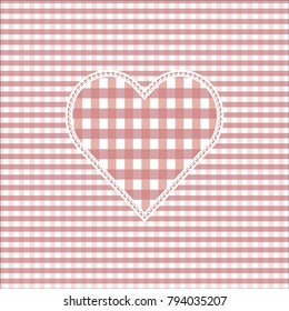 Plaid Heart With Stiches