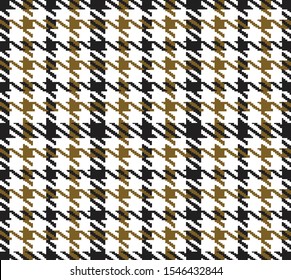 Plaid and Houndstooth Seamless Pattern. two colours. textil background.