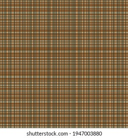 Plaid linen weave seamless vector pattern background. Densely woven style ochre sage texture backdrop. Gingham flannel repeat design. Geometric all over cloth print for fabric, fashion, wellness.