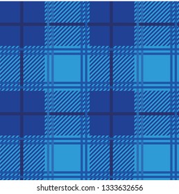 plaid Lumberjack square blue stitches gingham texture vector