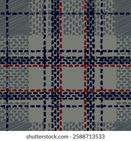 Plaid modern pattern, decorative checkered seamless work