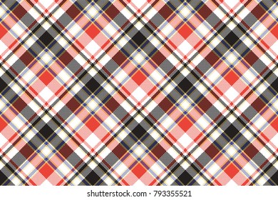 Plaid mosaic pixel seamless pattern. Vector illustration.