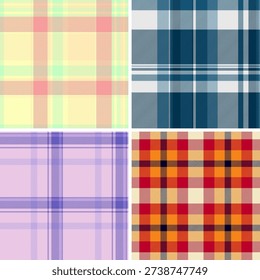 Plaid pack tailored for mens jackets and blazers. Coordinated tartan designs elevate outerwear collections. Vector scalability supports production.