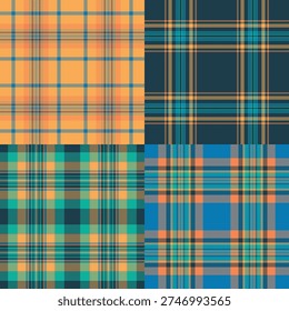 Plaid pack tailored for stylish everyday fashion. Vector patterns enhance shirts, dresses, skirts, and layering essentials.
