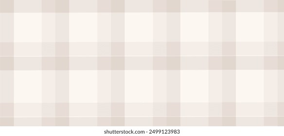 Plaid pastel beige colors background, flannel vector illustration.