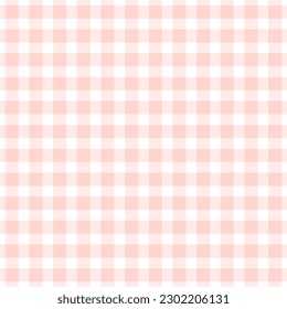Plaid pastel pink, white repeat pattern. Seamless pattern. Great for fabric, scarf, flannel, shirt, skirt, dress, other clothing, tablecloth, textile, wrapping paper and more.