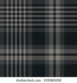 Plaid pattern abstract in dark grey. Herringbone textured seamless large tartan check plaid graphic for skirt, blanket, throw, carpet, other modern autumn winter everyday fashion textile design.