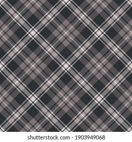 Plaid pattern autumn in brown and beige. Herringbone textured seamless dark bright tartan check plaid for flannel shirt, skirt, blanket, duvet cover, or other classic fashion textile print.