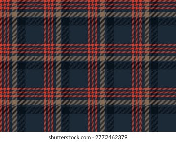 Plaid pattern background. Preppy navy blue and red tartan plaid checkered seamless pattern for academic dress