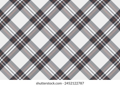 Plaid pattern background of tartan fabric textile with a texture seamless check vector in white and pastel colors.