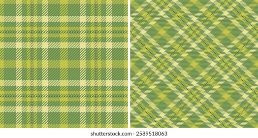 Plaid pattern background of texture seamless check with a vector fabric tartan textile. Set in nature colours. Fashion trends with mixed straight stripes.