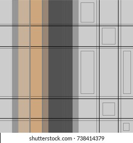 plaid pattern with black, orange and brown colors