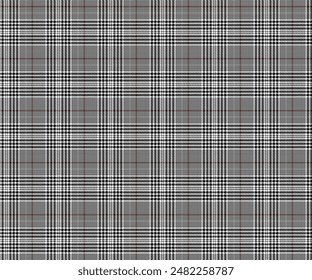 Plaid pattern, black, white, brown, seamless for textiles and design clothing, skirts, pants, aprons, tablecloths, blankets or decorative fabrics. Vector illustration.