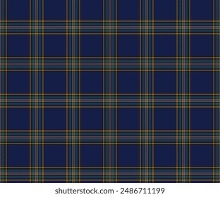 Plaid pattern, blue, green, yellow, seamless for textiles and design clothing, skirts, pants, aprons, tablecloths, blankets or decorative fabrics. Vector illustration.