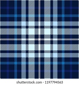 Plaid pattern in blue, navy, indigo and white.
