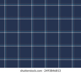 Plaid pattern, blue, white, yellow, seamless for textiles and design clothing, skirts, pants, aprons, tablecloths, blankets or decorative fabrics. Vector illustration.