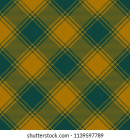 Plaid pattern in brown and blackish green. Seamless print.