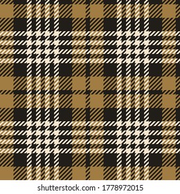 Plaid pattern in brown color. Vector graphic for scarf, blanket, throw, shirt other modern fashion textile design. Plaid pattern background.