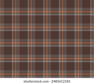 Plaid Muster, braun, grau, gelb, nahtlos für Textilien und Design Kleidung, Röcke, Hosen, Schürzen, Tischdecken, Decken oder dekorative Stoffe. Vektorillustration.