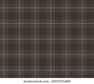 Plaid pattern, brown, orange, seamless pattern for textiles and design of clothing, skirts, pants, aprons, tablecloths, blankets or decorative fabrics. Vector illustration.