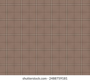 Plaid pattern, brown, white, seamless for textiles and design clothing, skirts, pants, aprons, tablecloths, blankets or decorative fabrics. Vector illustration.