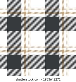 Prueba de búfalo de patrón de color gris, beige, blanco. Vector de fondo de la verificación de la mancha sin mangas, papel de envoltura de regalo, mantel, otro moderno diseño textil de moda de primavera otoño.