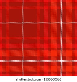 Plaid pattern in burgundy, red and white. All over fabric texture repeat.