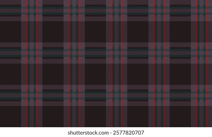 Plaid pattern combines brown, green and red to create a classic and modern atmosphere, suitable for any occasion. Vector illustration.