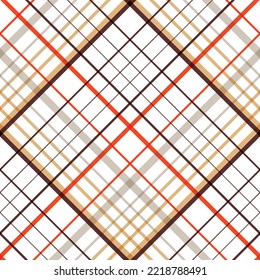 plaid pattern design textile is made with alternating bands of coloured (pre-dyed) threads woven as both warp and weft at right angles to each other.