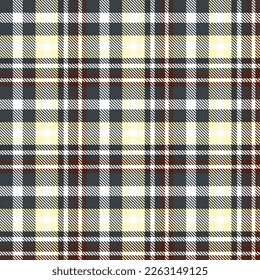 plaid pattern design textile is made with alternating bands of coloured pre dyed threads woven as both warp and weft at right angles to each other.