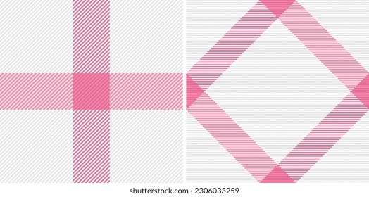 Plaid pattern fabric. Tartan check background. Textile texture seamless vector in set.