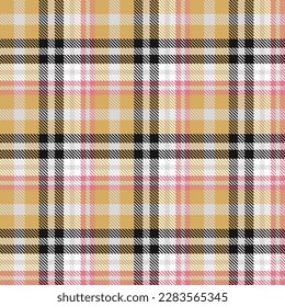 Plaid Pattern Fabric Vector Design Is a Patterned Cloth Consisting of Criss Crossed, Horizontal and Vertical Bands in Multiple Colours. Tartans Are Regarded as a Cultural Icon of Scotland.
