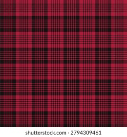 Plaid pattern featuring black and carmine red.