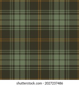 Plaid pattern for flannel in brown and green. Seamless herringbone textured autumn winter tartan check plaid vector background graphic for shirt, blanket, throw, other modern fashion fabric print.