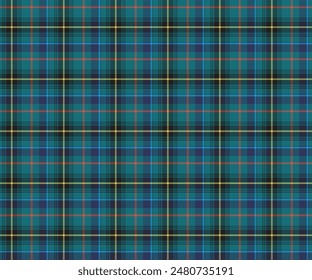 Plaid pattern, green, blue, yellow, red, seamless for textiles, and for designing clothing, skirts, pants or decorative fabric. Vector illustration.