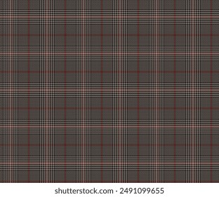 Plaid pattern, grey, black, brown, seamless for textiles and design clothing, skirts, pants, aprons, tablecloths, blankets or decorative fabrics. Vector illustration.